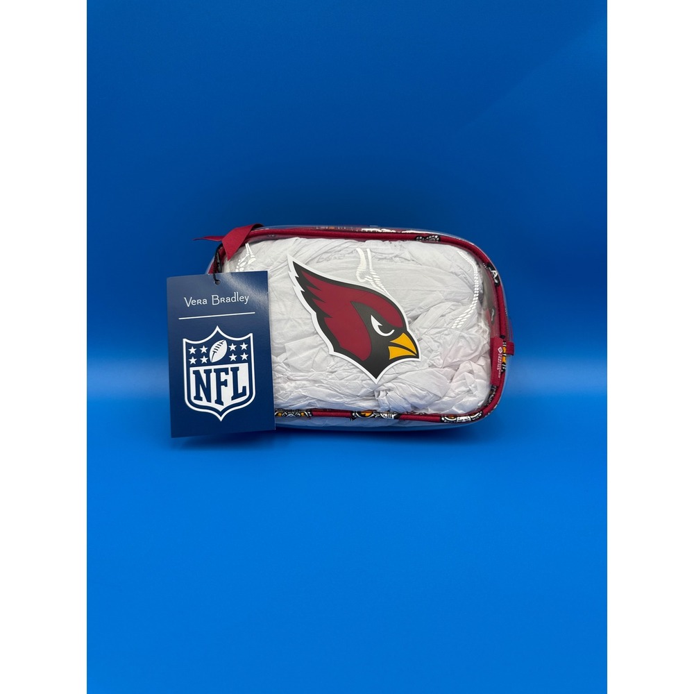 Vera Bradley NFL Arizona Cardinals Clear Zip Fanny Stadum Approved